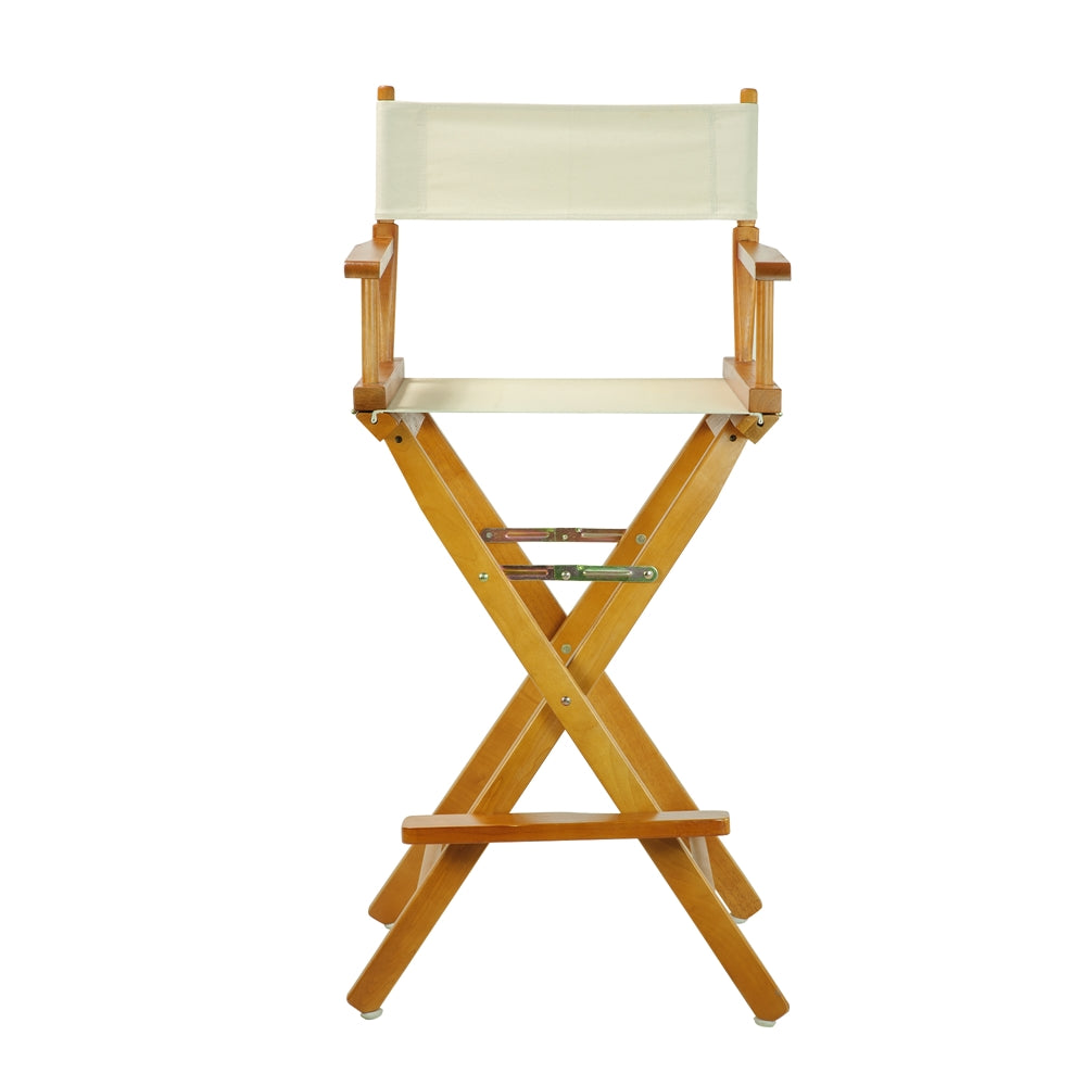 30'' Director's Chair Honey Oak Frame-Natural/Wheat Canvas - Casual Home