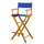 30'' Director's Chair Honey Oak Frame-Royal Blue Canvas - Casual Home