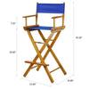 30'' Director's Chair Honey Oak Frame-Royal Blue Canvas - Casual Home