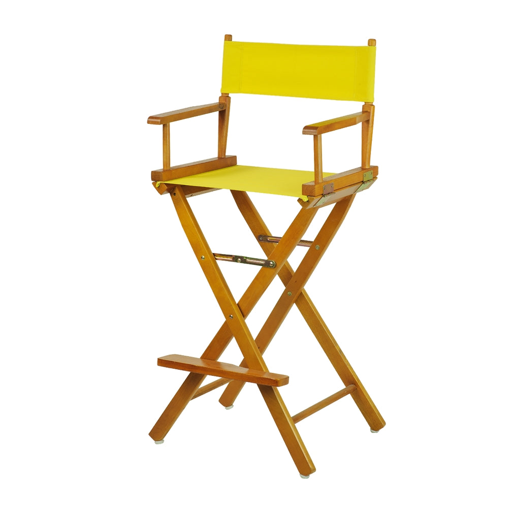 30'' Director's Chair Honey Oak Frame-Yellow Canvas - Casual Home