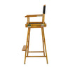 30'' Director's Chair Honey Oak Frame-Black Canvas - Casual Home