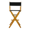 30'' Director's Chair Honey Oak Frame-Black Canvas - Casual Home