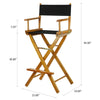 30'' Director's Chair Honey Oak Frame-Black Canvas - Casual Home