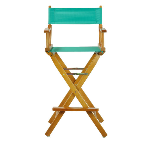 30'' Director's Chair Honey Oak Frame-Teal Canvas - Casual Home