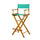30'' Director's Chair Honey Oak Frame-Teal Canvas - Casual Home
