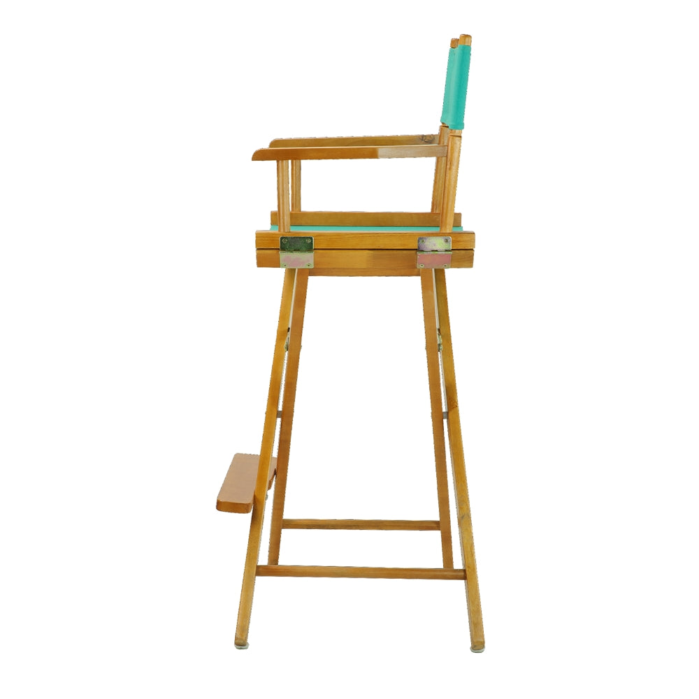 30'' Director's Chair Honey Oak Frame-Teal Canvas - Casual Home