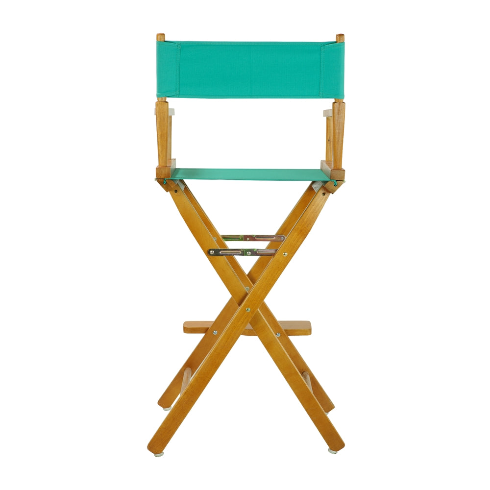 30'' Director's Chair Honey Oak Frame-Teal Canvas - Casual Home