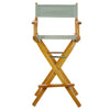 30'' Director's Chair Honey Oak Frame-Gray Canvas - Casual Home