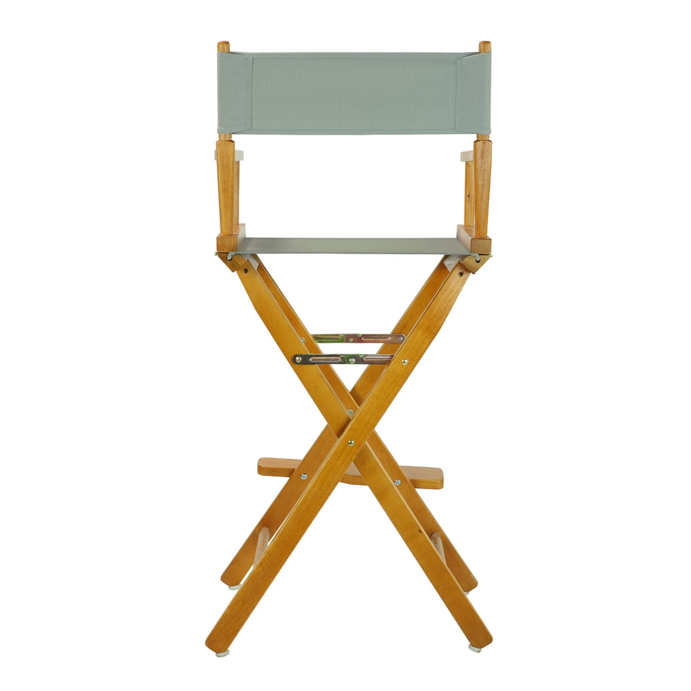 30'' Director's Chair Honey Oak Frame-Gray Canvas - Casual Home