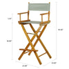 30'' Director's Chair Honey Oak Frame-Gray Canvas - Casual Home