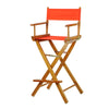 30'' Director's Chair Honey Oak Frame-Orange Canvas - Casual Home