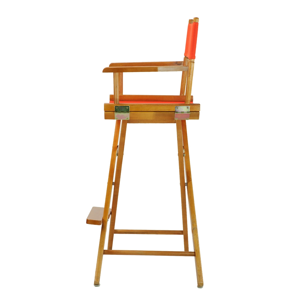 30'' Director's Chair Honey Oak Frame-Orange Canvas - Casual Home