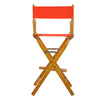 30'' Director's Chair Honey Oak Frame-Orange Canvas - Casual Home