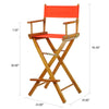 30'' Director's Chair Honey Oak Frame-Orange Canvas - Casual Home