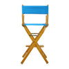 30'' Director's Chair Honey Oak Frame-Turquoise Canvas - Casual Home