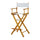 30'' Director's Chair Honey Oak Frame-White Canvas - Casual Home