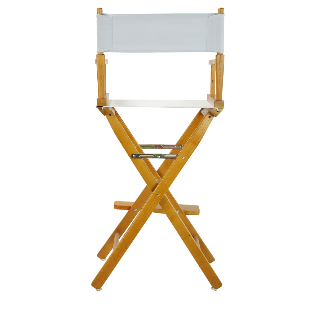 30'' Director's Chair Honey Oak Frame-White Canvas - Casual Home