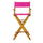 30'' Director's Chair Honey Oak Frame-Magenta Canvas - Casual Home