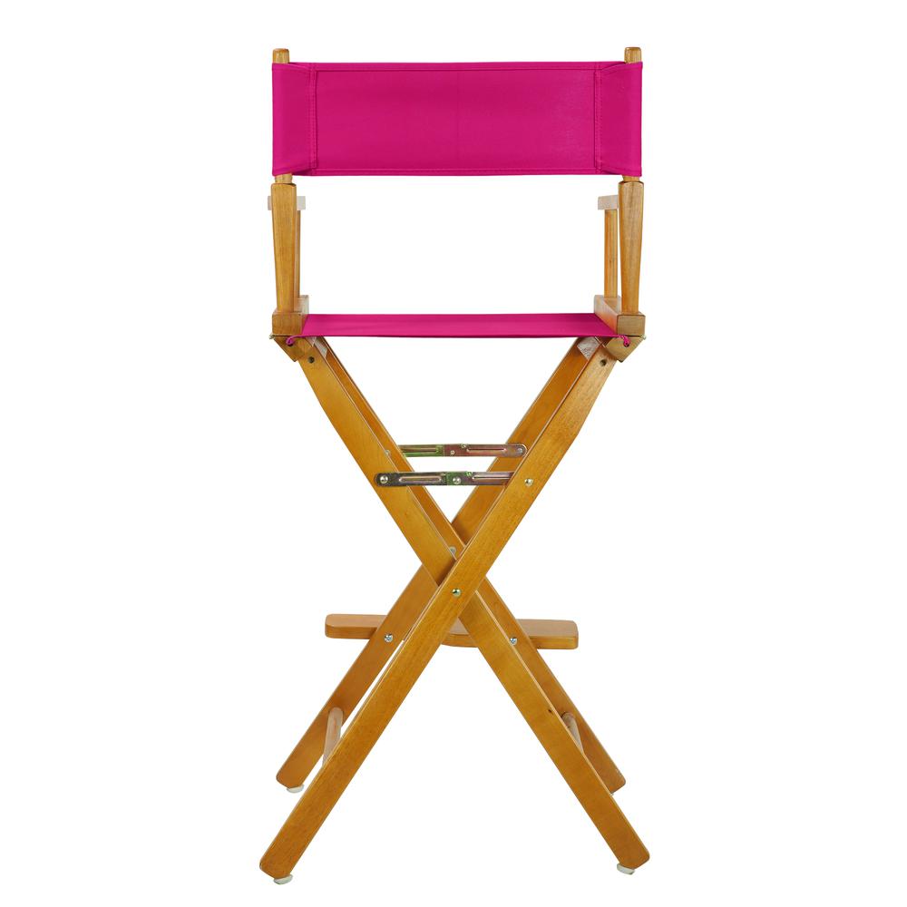 30'' Director's Chair Honey Oak Frame-Magenta Canvas - Casual Home