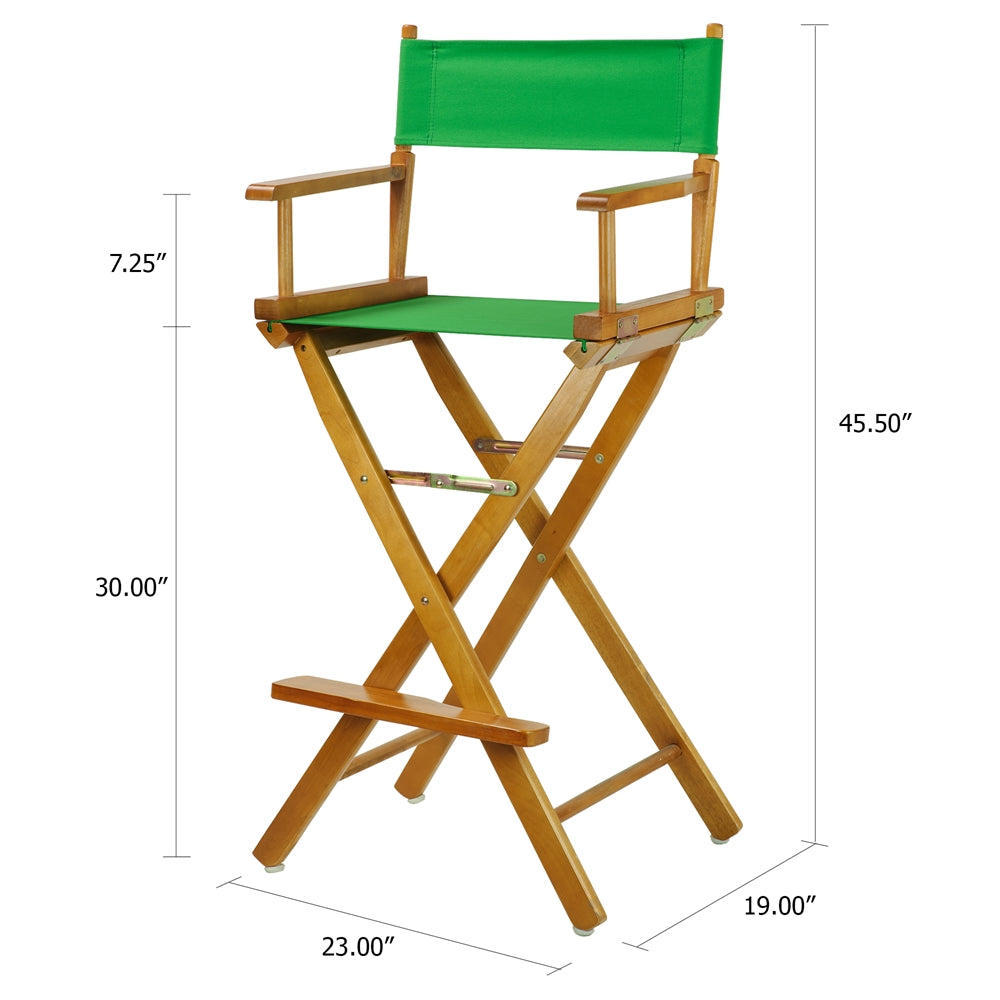 30'' Director's Chair Honey Oak Frame-Green Canvas - Casual Home