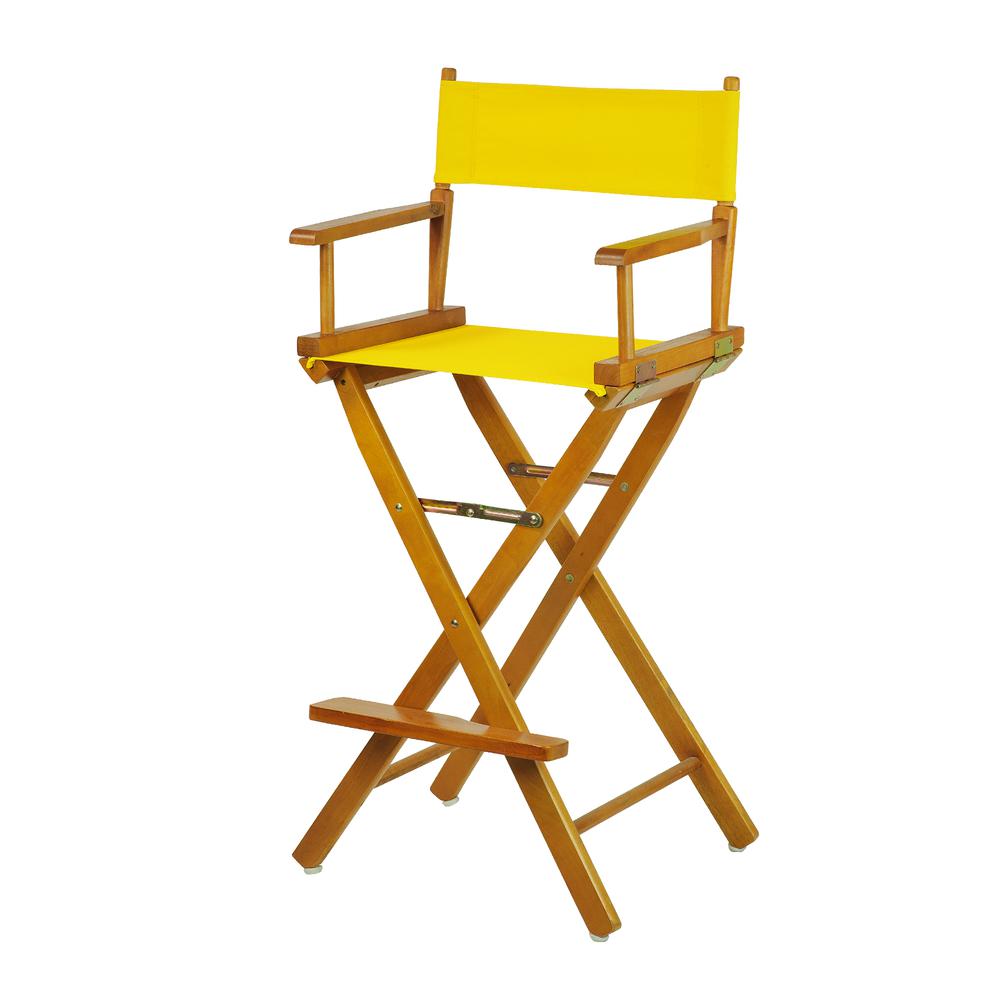 30'' Director's Chair Honey Oak Frame-Gold Canvas - Casual Home
