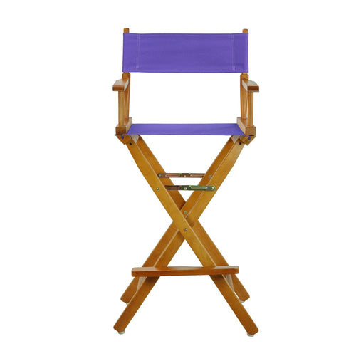 30'' Director's Chair Honey Oak Frame-Purple Canvas - Casual Home