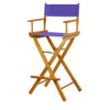 30'' Director's Chair Honey Oak Frame-Purple Canvas - Casual Home
