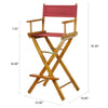 30'' Director's Chair Honey Oak Frame-Burgundy Canvas - Casual Home