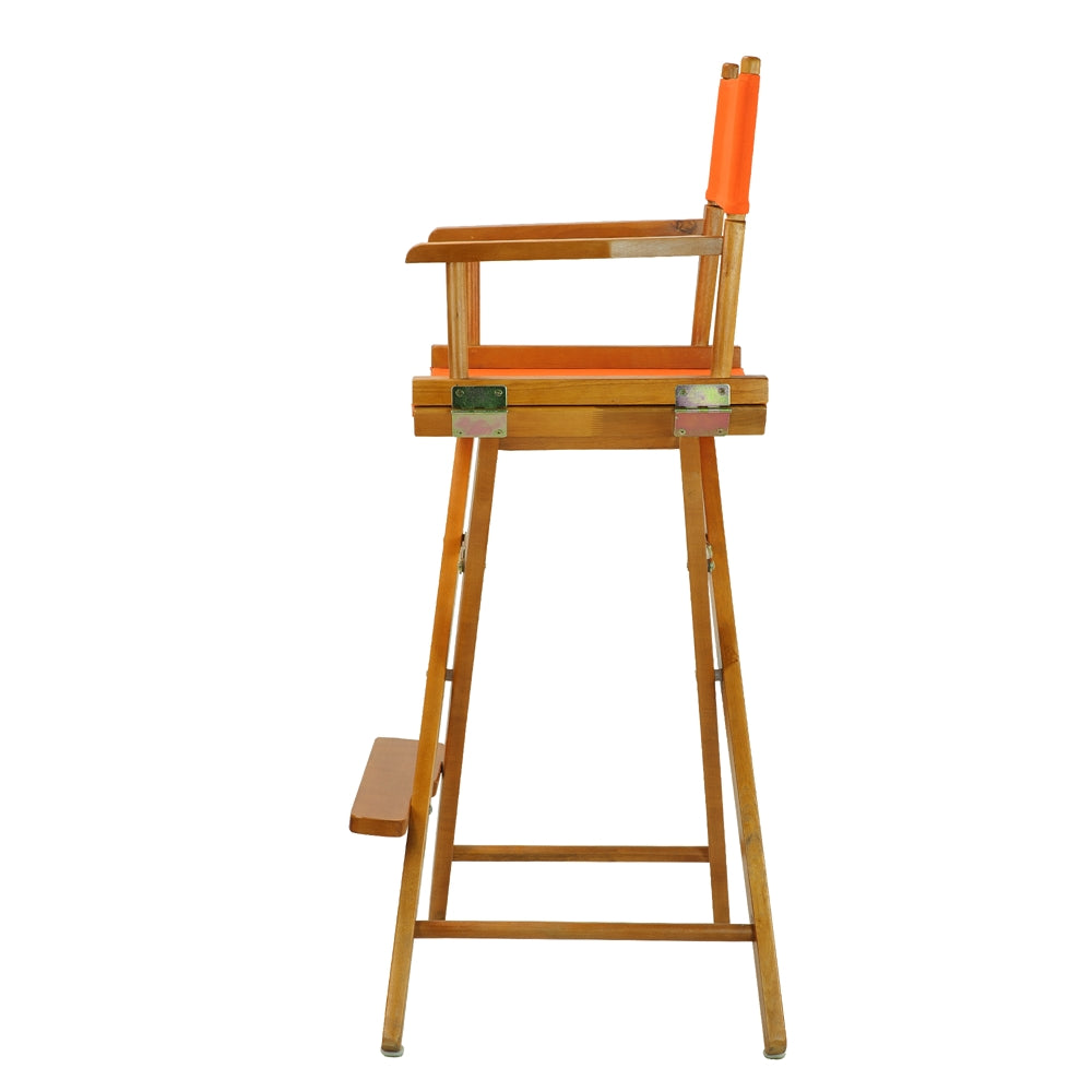 30'' Director's Chair Honey Oak Frame- Tangerine Canvas - Casual Home