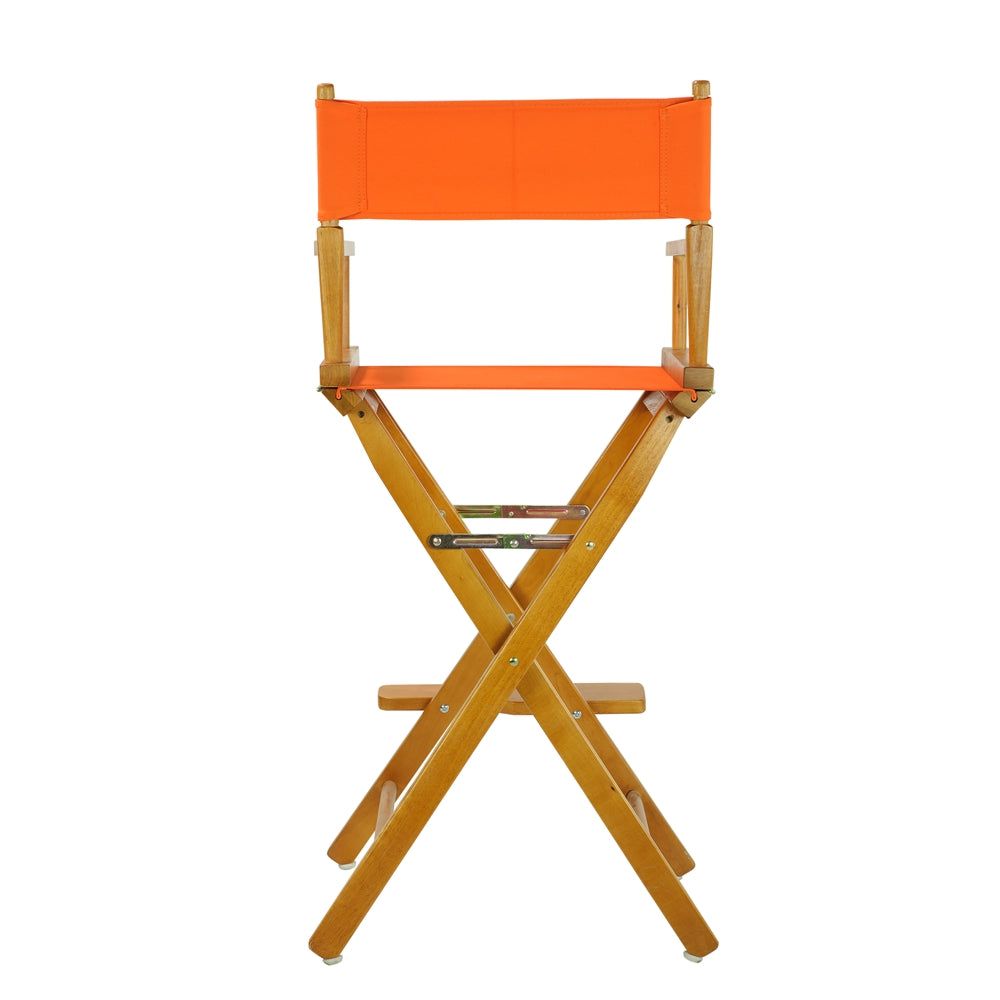 30'' Director's Chair Honey Oak Frame- Tangerine Canvas - Casual Home