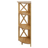 Montego 4-Shelf Corner Folding Bookcase-Natural - Casual Home
