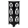 Montego 4-Shelf Corner Folding Bookcase-Black - Casual Home