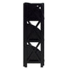 Montego 4-Shelf Corner Folding Bookcase-Black - Casual Home