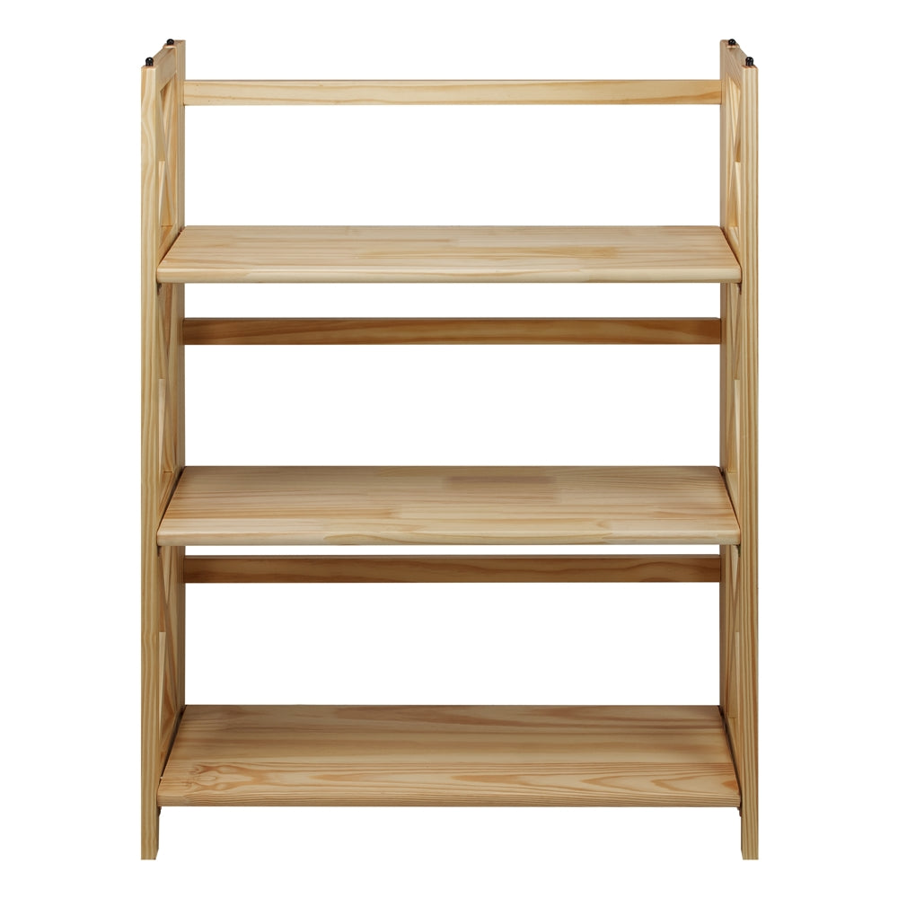 Montego 3-Shelf Folding Bookcase -Natural - Casual Home