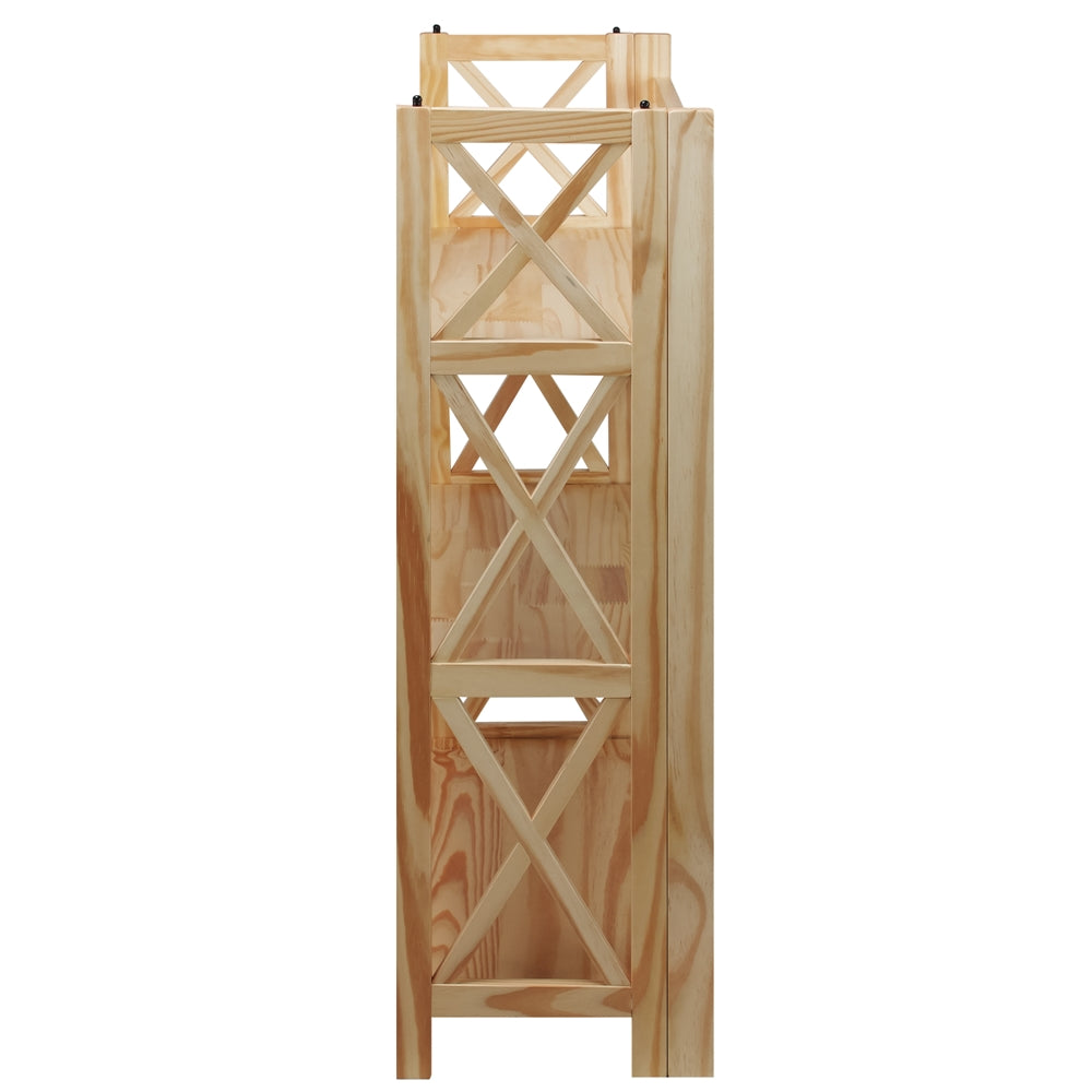 Montego 3-Shelf Folding Bookcase -Natural - Casual Home