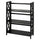 Montego 3-Shelf Folding Bookcase -Black - Casual Home