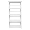 Mission Style 5-Shelf Bookcase - White - Casual Home