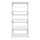 Mission Style 5-Shelf Bookcase - White - Casual Home