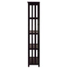 Mission Style 5-Shelf  Bookcase-Espresso - Casual Home