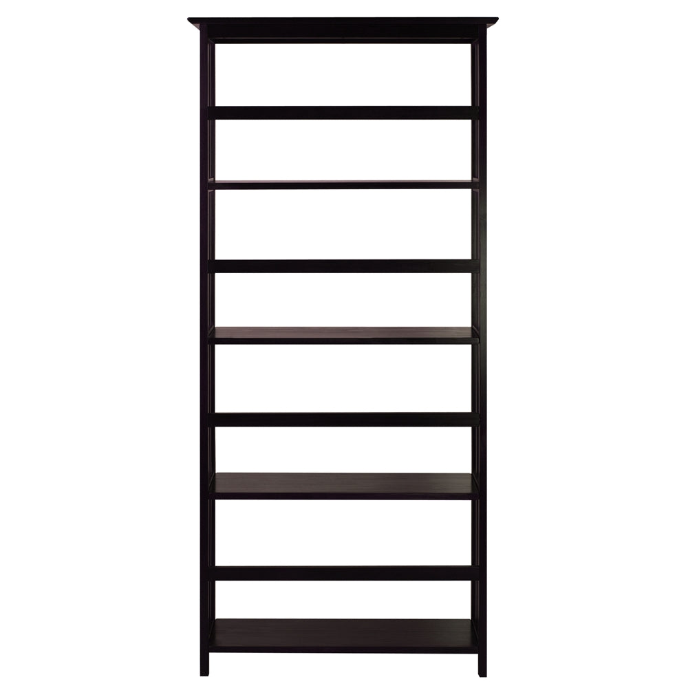 Mission Style 5-Shelf  Bookcase-Espresso - Casual Home