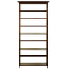 Mission Style 5-Shelf  Bookcase-Walnut - Casual Home