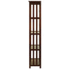 Mission Style 5-Shelf  Bookcase-Walnut - Casual Home