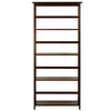Mission Style 5-Shelf  Bookcase-Walnut - Casual Home
