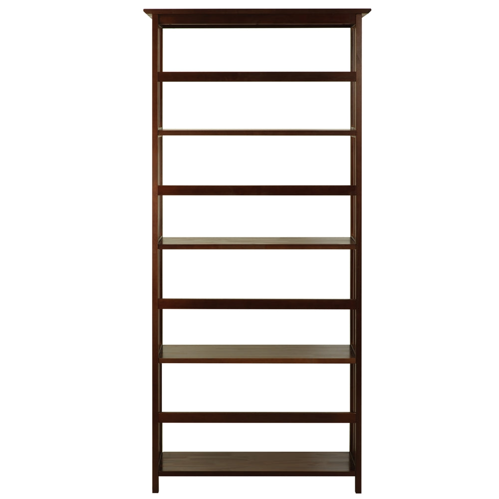 Mission Style 5-Shelf  Bookcase-Walnut - Casual Home