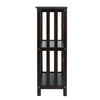 Mission Style 3-Shelf  Bookcase-Espresso - Casual Home