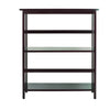 Mission Style 3-Shelf  Bookcase-Espresso - Casual Home