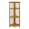 4-Shelf Corner Folding Bookcase-Natural - Casual Home