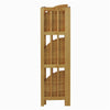 4-Shelf Corner Folding Bookcase-Natural - Casual Home
