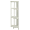 4-Shelf Corner Folding Bookcase-White - Casual Home
