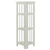 4-Shelf Corner Folding Bookcase-White - Casual Home